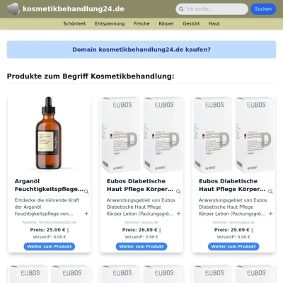 Screenshot kosmetikbehandlung24.de