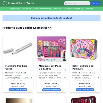 Screenshot kosmetikerin24.de