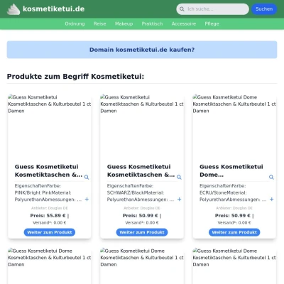Screenshot kosmetiketui.de