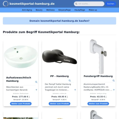 Screenshot kosmetikportal-hamburg.de