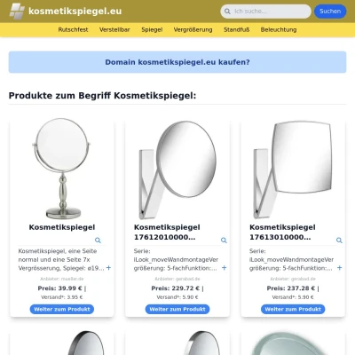 Screenshot kosmetikspiegel.eu