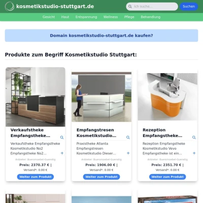 Screenshot kosmetikstudio-stuttgart.de