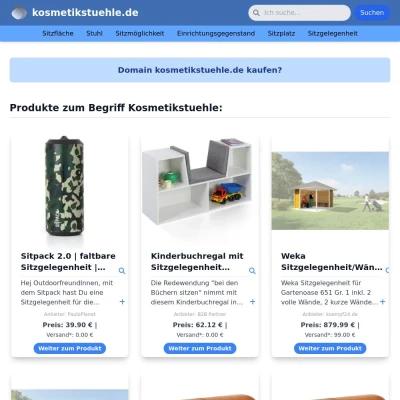 Screenshot kosmetikstuehle.de