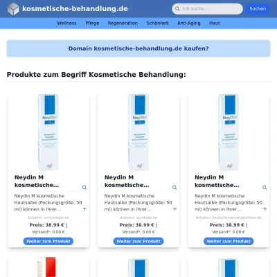 Screenshot kosmetische-behandlung.de