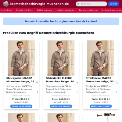 Screenshot kosmetischechirurgie-muenchen.de