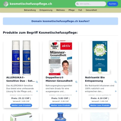 Screenshot kosmetischefusspflege.ch