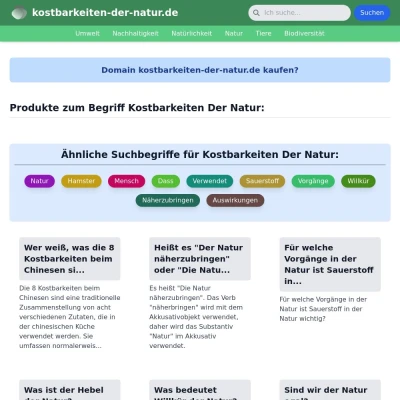 Screenshot kostbarkeiten-der-natur.de