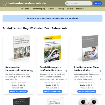 Screenshot kosten-fuer-zahnersatz.de
