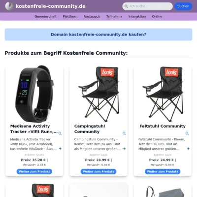 Screenshot kostenfreie-community.de