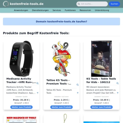Screenshot kostenfreie-tools.de