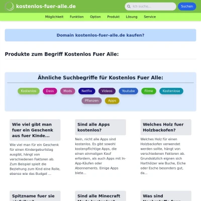 Screenshot kostenlos-fuer-alle.de