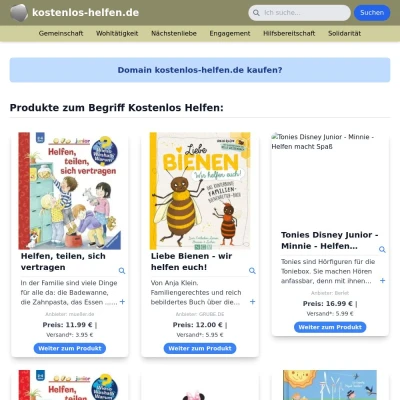 Screenshot kostenlos-helfen.de