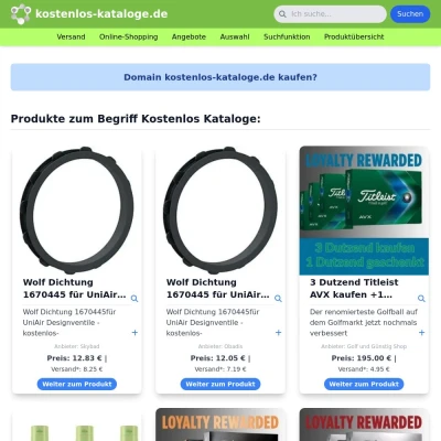 Screenshot kostenlos-kataloge.de