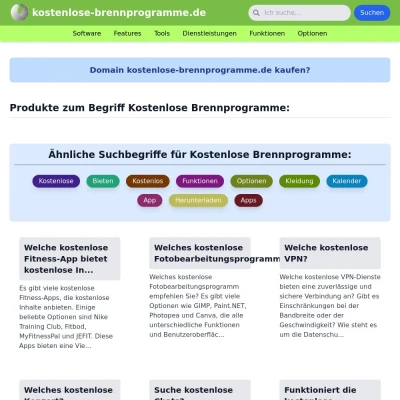 Screenshot kostenlose-brennprogramme.de