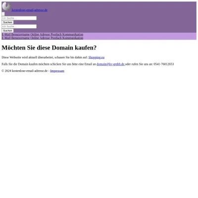 Screenshot kostenlose-email-adresse.de