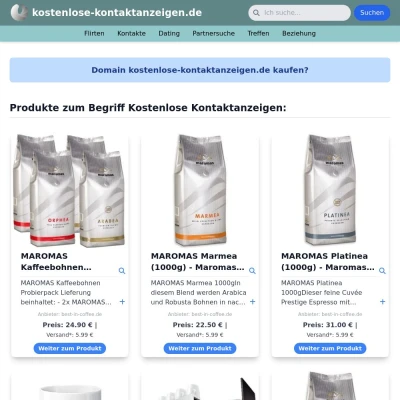 Screenshot kostenlose-kontaktanzeigen.de