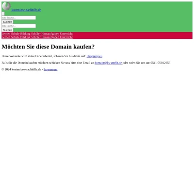 Screenshot kostenlose-nachhilfe.de