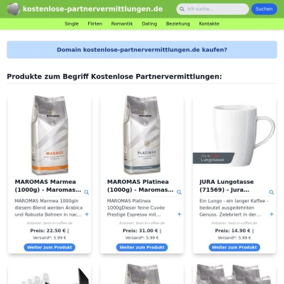 Screenshot kostenlose-partnervermittlungen.de