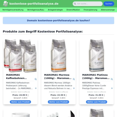 Screenshot kostenlose-portfolioanalyse.de