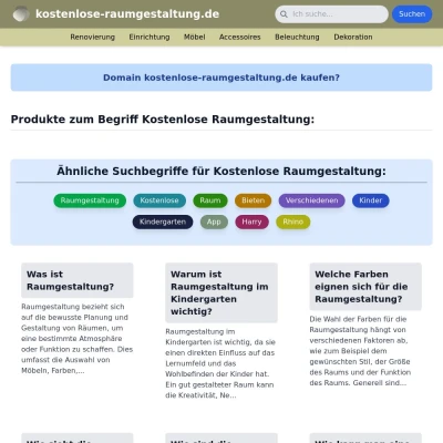 Screenshot kostenlose-raumgestaltung.de