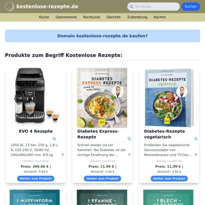 Screenshot kostenlose-rezepte.de