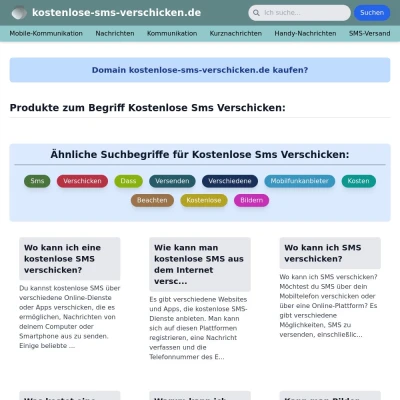 Screenshot kostenlose-sms-verschicken.de