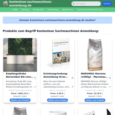 Screenshot kostenlose-suchmaschinen-anmeldung.de