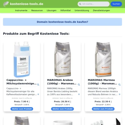 Screenshot kostenlose-tools.de