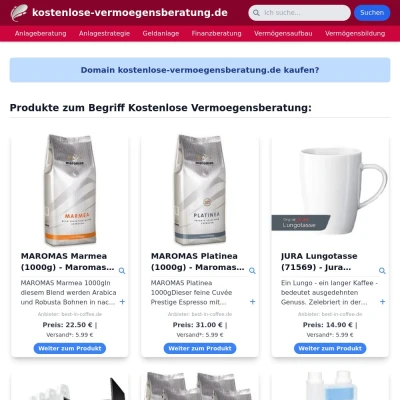 Screenshot kostenlose-vermoegensberatung.de