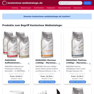 Screenshot kostenlose-webkataloge.de