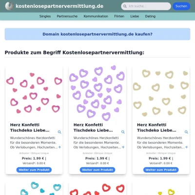 Screenshot kostenlosepartnervermittlung.de