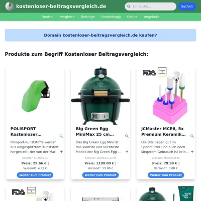 Screenshot kostenloser-beitragsvergleich.de