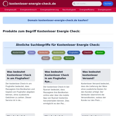 Screenshot kostenloser-energie-check.de