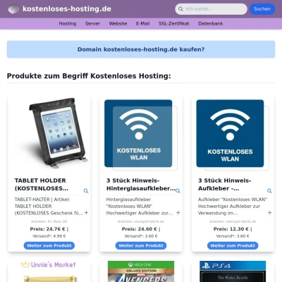 Screenshot kostenloses-hosting.de