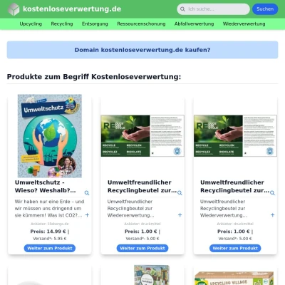 Screenshot kostenloseverwertung.de