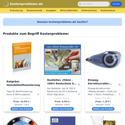 Screenshot kostenprobleme.de