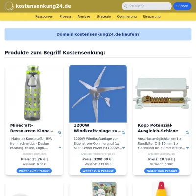 Screenshot kostensenkung24.de