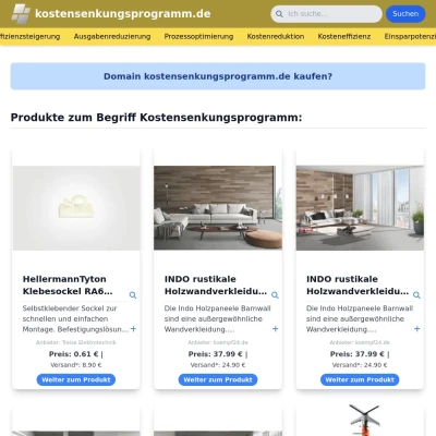Screenshot kostensenkungsprogramm.de