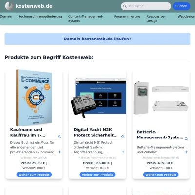 Screenshot kostenweb.de