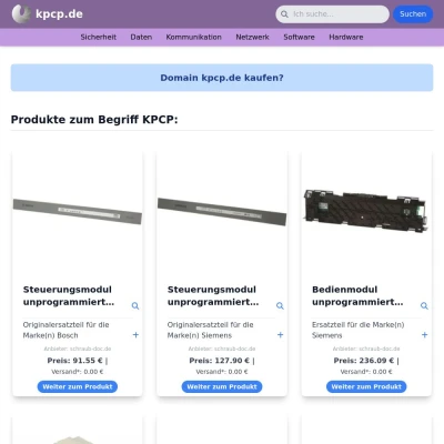 Screenshot kpcp.de