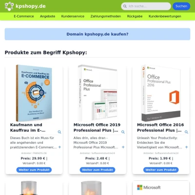 Screenshot kpshopy.de