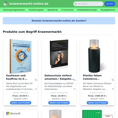 Screenshot kraemermarkt-online.de