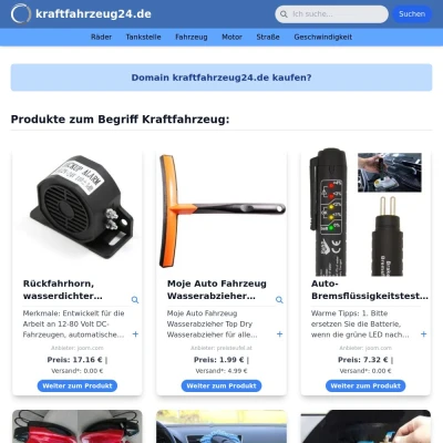 Screenshot kraftfahrzeug24.de