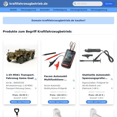 Screenshot kraftfahrzeugbetrieb.de