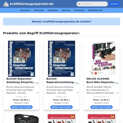 Screenshot kraftfahrzeugreparatur.de