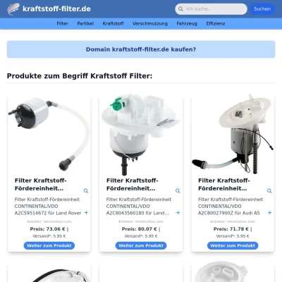 Screenshot kraftstoff-filter.de