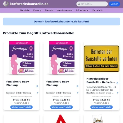 Screenshot kraftwerksbaustelle.de