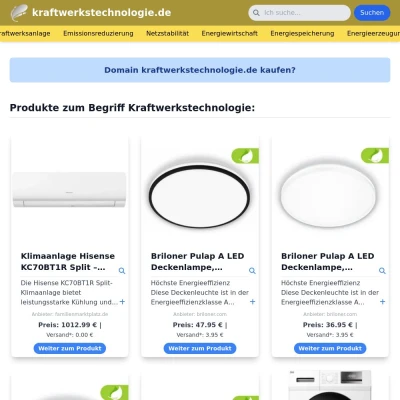 Screenshot kraftwerkstechnologie.de