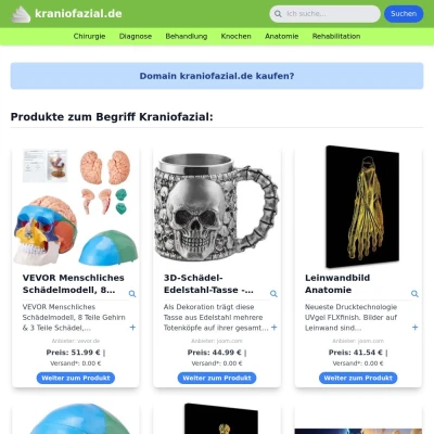 Screenshot kraniofazial.de