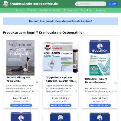 Screenshot kraniosakrale-osteopathie.de